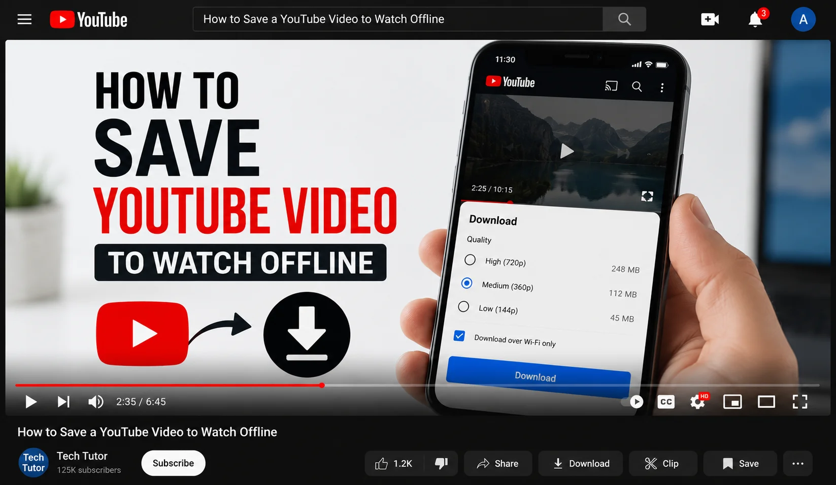How to Save a YouTube Video to Watch Offline (Official Method)