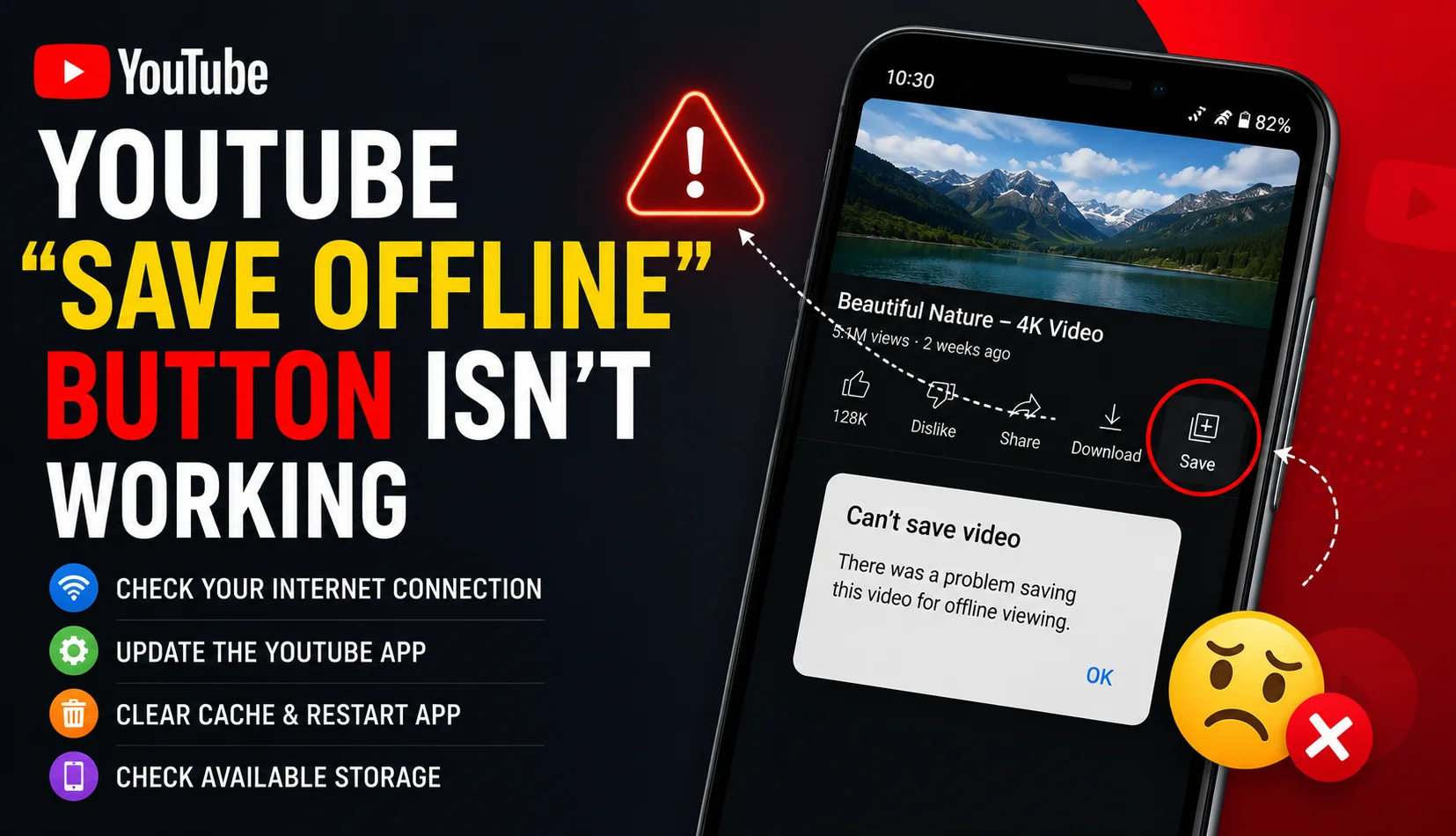 Why Your YouTube Save Offline Button Is not Working