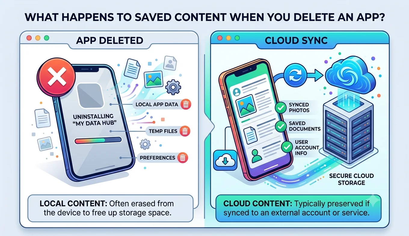 What Happens to Your Saved Content When You Delete an App